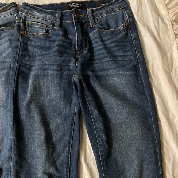 Judy Blue Dark and Light Blue Jeans - Picture 5 of 11